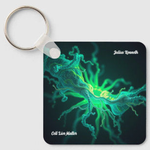 Llavero Arte científico de célula biológica personalizada