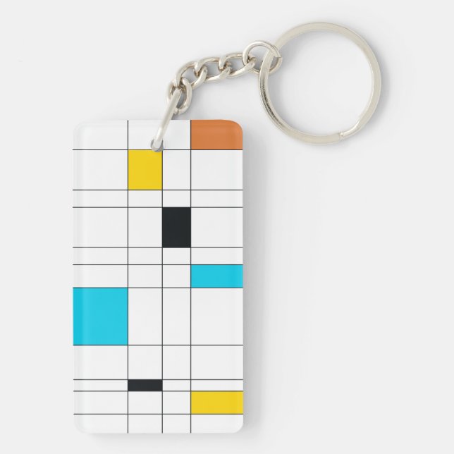 Llavero Arte colorido, fresco, de moda, moderno del (Atrás)