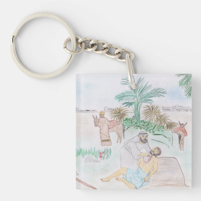 Llavero Arte cristiano El buen samaritano (Frente)