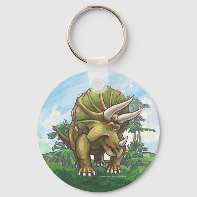 Llavero Arte Cute Triceratops (Anverso)