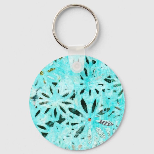 Llavero Arte Daisy de medios mixtos (Anverso)