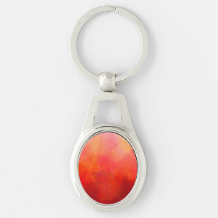 Llavero Arte de Acuarela en Rojos, Naranja y Amarillo