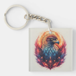 Llavero 🦅 Arte de Águila Audaz Cielo Espíritu Amuleto 🦅