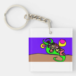 Llavero Arte de ajolote rosa