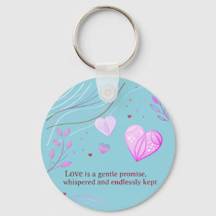 Llavero Arte de Amor de Corazón de Oro Elegante