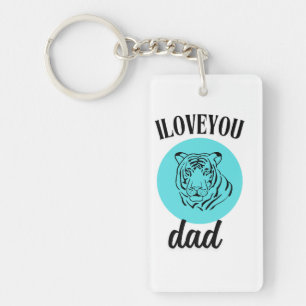 Llavero Arte de amor de papá tigre feroz
