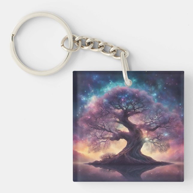 Llavero Arte de árbol fantasmal (Frente)