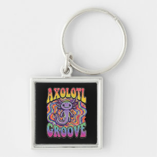 Llavero Arte de arcoíris retro de los 70 hippie groovy lin
