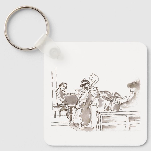 Llavero arte de banda de jazz (Anverso)