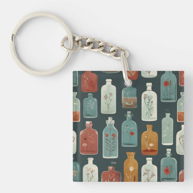 Llavero arte de botella único (Frente)