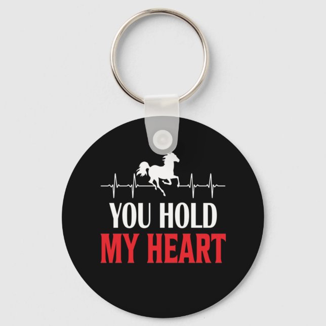 Llavero Arte De Caballo Que Sostenes Mi Corazón (Anverso)