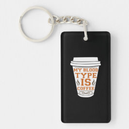 Llavero Arte De Café Mi Tipo De Sangre Es Café