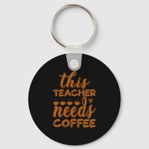 Llavero Arte De Café Que Este Profesor Necesita Café