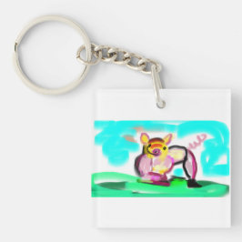 Llavero Arte de cerdo lindo 