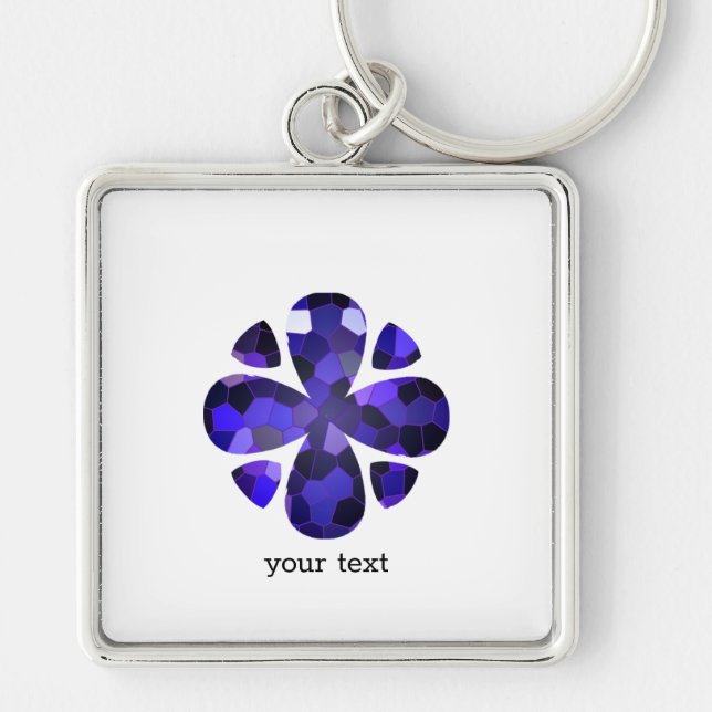 Llavero Arte de color, azul (Frente)