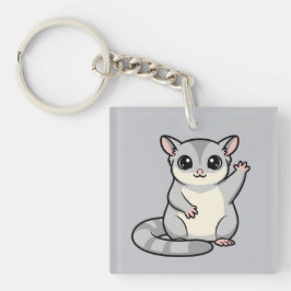 Llavero Arte de dibujos animados de sugar glider saludando