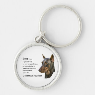Llavero Arte de Doberman Pinscher El amor es...
