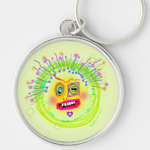 Llavero Arte de Emoji Meemogie de Sonrisa con Burbujas