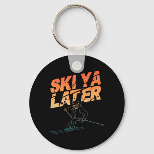 Llavero Arte de esquí para hombres y mujeres, snowboard, e