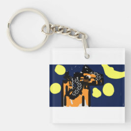 Llavero Arte de estrella de lobo