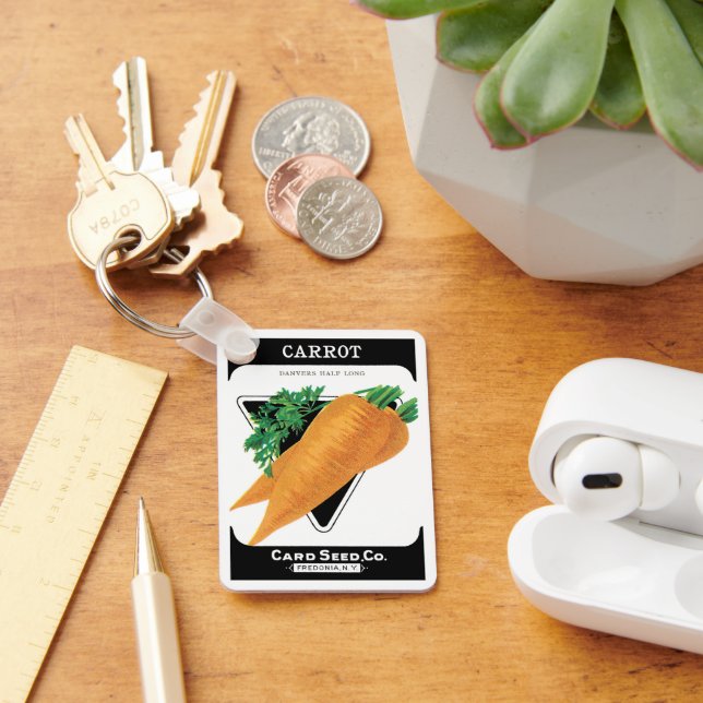 Llavero Arte de etiqueta de paquete de semillas antiguas,  (Escritorio )