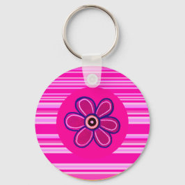 Llavero Arte de flores luminosas abstractas