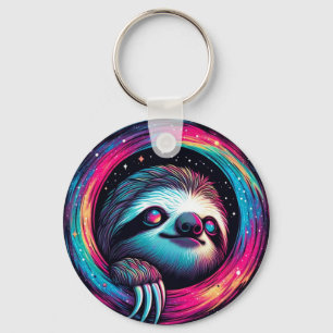 Llavero Arte de galaxia con eslogan cósmico