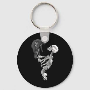 Llavero Arte De Gato Esbozo Para Hombres Mujeres Vestido