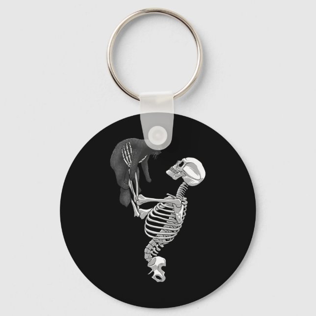 Llavero Arte De Gato Esbozo Para Hombres Mujeres Vestido (Anverso)