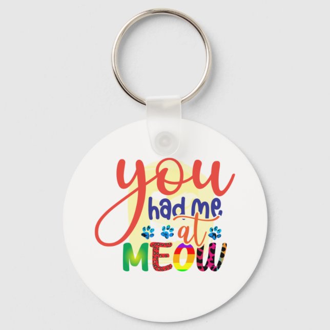 Llavero Arte De Gato Que Me Tenías En Meow (Anverso)