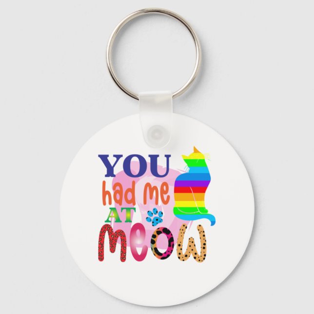 Llavero Arte De Gato Que Me Tenías En Meow_2 (Anverso)