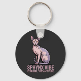 Llavero Arte de gato Sphynx bajo la luz del sol