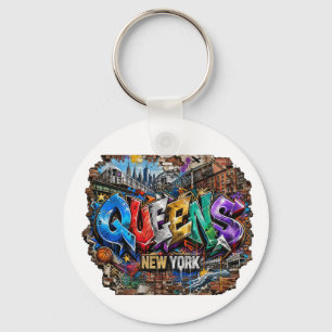 Llavero Arte de graffiti de Queens Nueva York