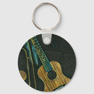 Llavero arte de guitarra vintage