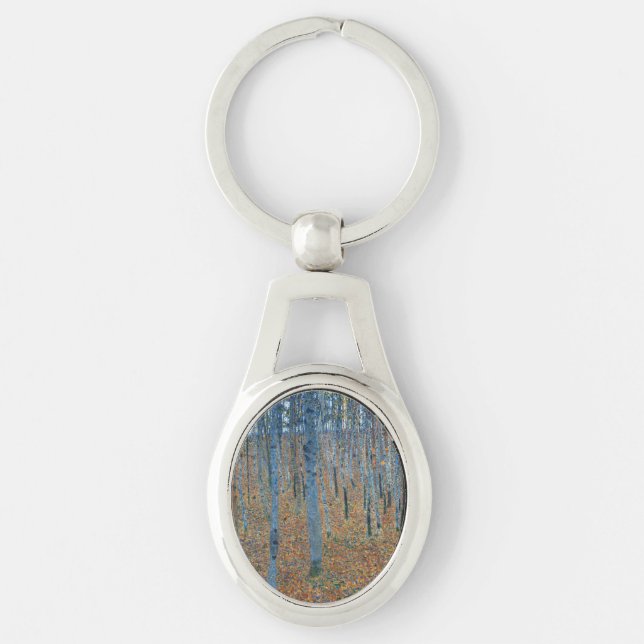 Llavero Arte de Gustav Klimt Bosque de Hayas Vintage (Anverso)