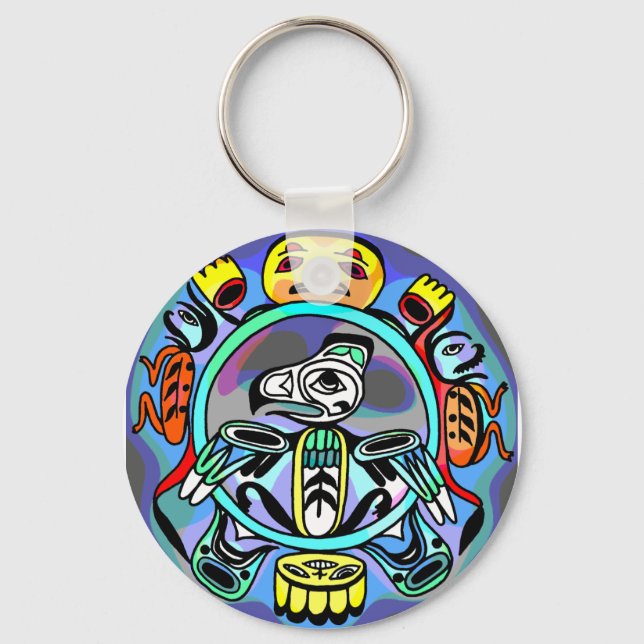 Llavero Arte de Haida (Anverso)