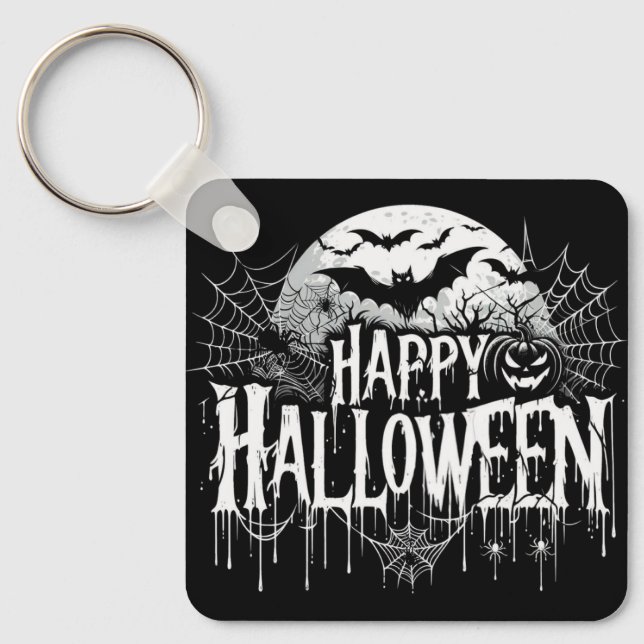 Llavero Arte de Halloween feliz (Anverso)