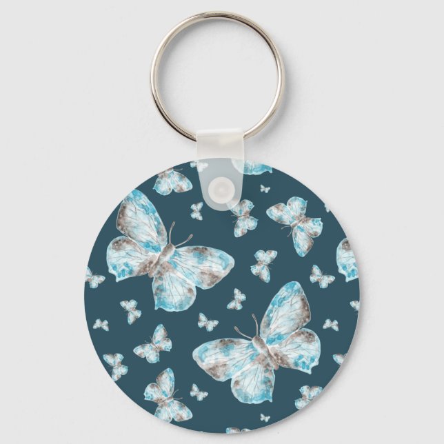 Llavero Arte de huellas de mariposa (Anverso)