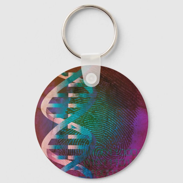 Llavero Arte de huellas digitales de ADN (Anverso)