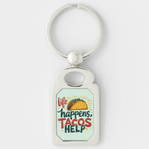 Llavero Arte de humor divertido para amantes de tacos y co
