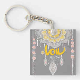 Llavero Arte de IA Sunny Gray Lace