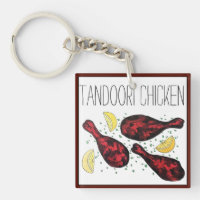 Arte de Ilustracion de comida de pollo de Tandoori