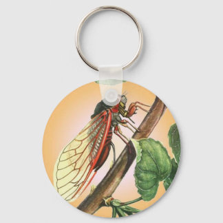 Llavero Arte de Ilustracion de insectos Cicada