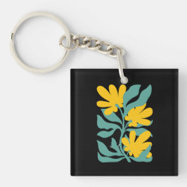 Llavero Arte de ilustración floral