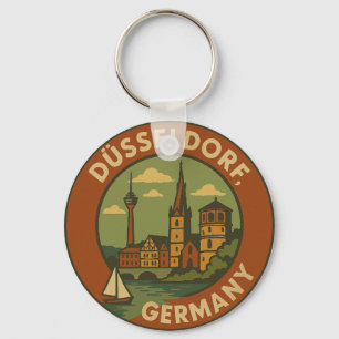 Llavero Arte de la ciudad de Düsseldorf Alemania