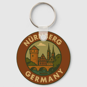 Llavero Arte de la ciudad de Nuremberg Alemania