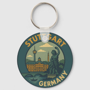 Llavero Arte de la ciudad de Stuttgart Alemania