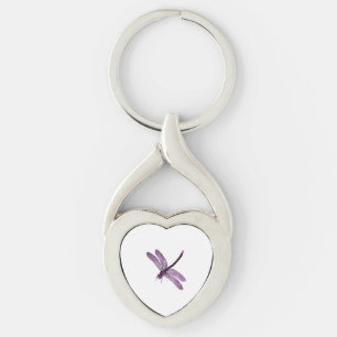 Llavero Arte de la libélula del orgullo asexual