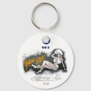 Llavero Arte de la nariz del bombardero de B-25 Mitchell