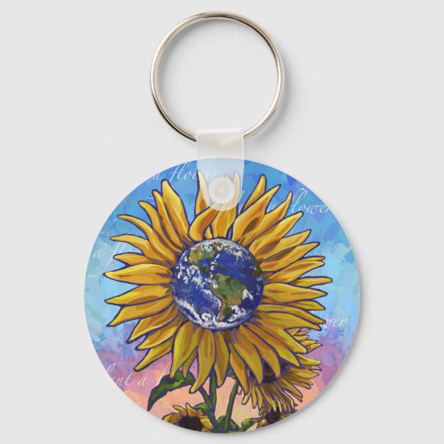 Llavero Arte de la Tierra del girasol (Anverso)